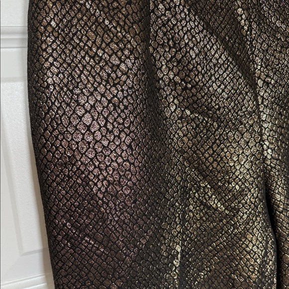 NEW Anne Klein Gold Straight Leg Trousers Sz 6 - Picture 4 of 11